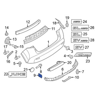 Nissan OE - Upper Bumper Cover Nut