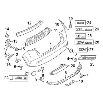 Nissan OE - Rear Bumper - Bumper & Components (S / SL / SV)
