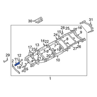 Nissan OE - Front Right Frame Rail End
