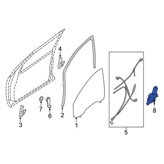 Nissan OE - Left Window Motor