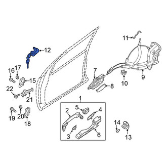 Nissan OE - Right Door Lock Cylinder