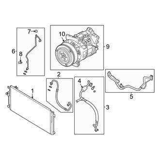 Nissan OE - Air Conditioner & Heater - Condenser, Compressor & Lines