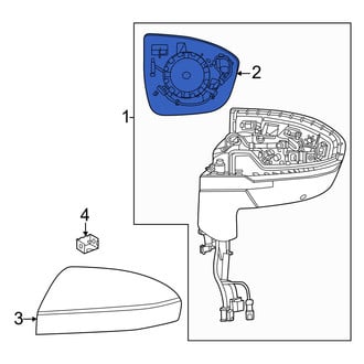 Nissan OE - Front Left Door Mirror Glass