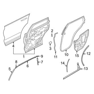 Nissan OE - Rear Door - Door & Components