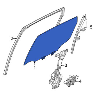 Nissan OE - Rear Left Door Glass