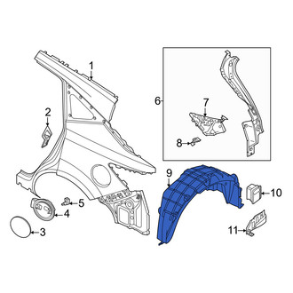 Nissan OE - Rear Left Quarter Panel Splash Shield