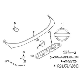 Nissan OE - Lift Gate - Exterior Trim