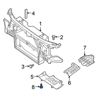 Nissan OE - Center Radiator Support Splash Shield Bolt
