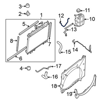 Nissan OE - Engine Coolant Reservoir Hose