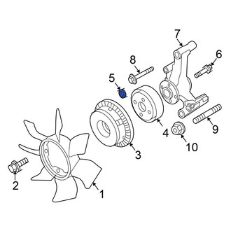 Nissan OE - Engine Cooling Fan Pulley Nut