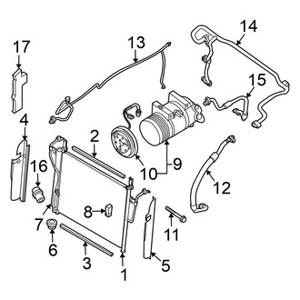 Nissan OE - Air Conditioner & Heater - Condenser, Compressor & Lines