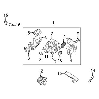 Nissan OE - Air Conditioner & Heater - Evaporator Components (Rear A/C)