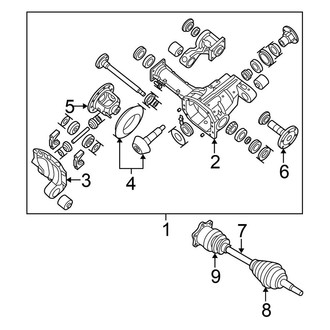 Nissan OE - Front Suspension - Carrier & Front Axles (4WD)