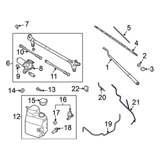 Nissan OE - Front Left Windshield Washer Hose