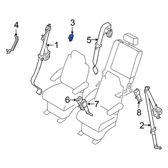 Nissan OE - Front Upper Seat Belt Anchor Plate Cover