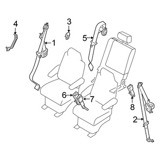 Nissan OE - Restraint Systems - Second Row Seat Belts