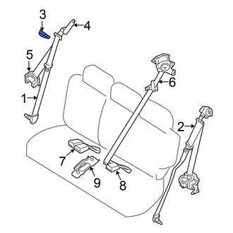 Nissan OE - Front Right Lower Seat Belt Retractor Cover