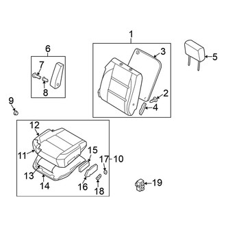 Nissan OE - Seats & Tracks - Driver Seat Components (With Side Air Bag)