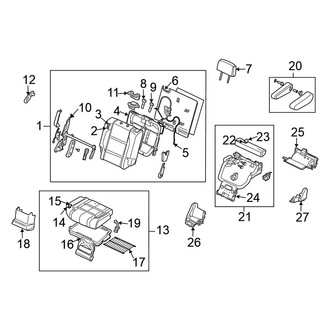 Nissan OE - Seats & Tracks - Second Row Seats (With Captains Chairs, Outer)