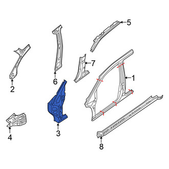 Nissan OE - Right Lower Body A-Pillar Reinforcement