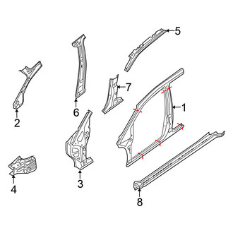 Nissan OE - Pillars, Rocker & Floor - Center Pillar & Rocker