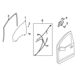 Nissan OE - Front Door - Glass & Hardware