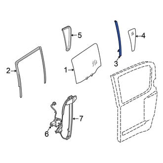 Nissan OE - Right Door Window Division Bar