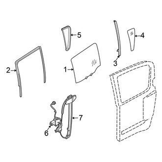 Nissan OE - Rear Door - Glass & Hardware