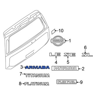 Nissan OE - Rear Hatch Emblem