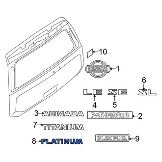 Nissan OE - Rear Hatch Emblem