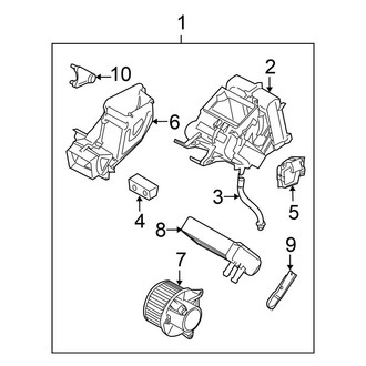 Nissan OE - Air Conditioner & Heater - Evaporator Components (Rear A/C)