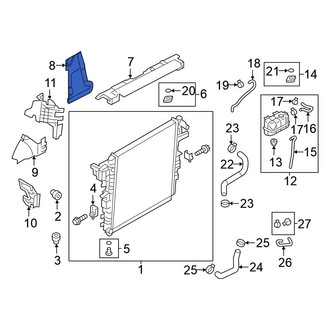 Nissan OE - Left Radiator Support Panel Seal