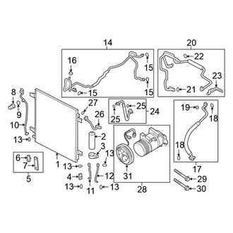 Nissan OE - Air Conditioner & Heater - Condenser, Compressor & Lines