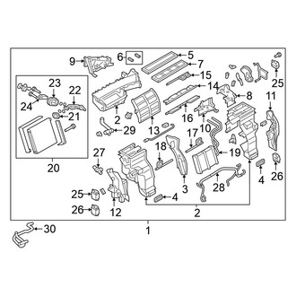 Nissan OE - Air Conditioner & Heater - Evaporator & Heater Components