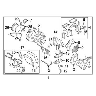 Nissan OE - Air Conditioner & Heater - Rear Evaporator