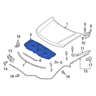 Nissan OE - Front Hood Insulation Pad