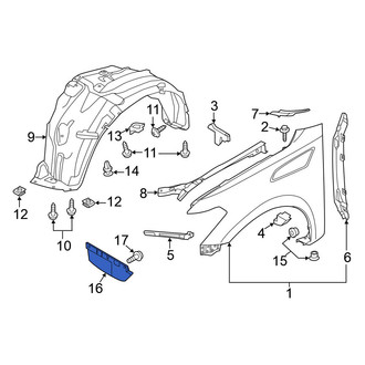 Nissan OE - Front Right Fender Liner Extension