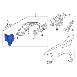 Nissan OE - Front Right Fender Apron Extension