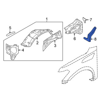 Nissan OE - Front Left Forward Fender Insulator