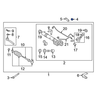 Nissan OE - Rack and Pinion Nut