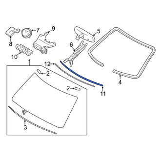 Nissan OE - Front Windshield Molding
