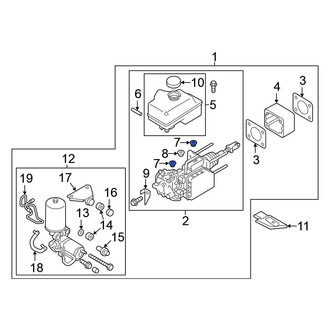 Nissan OE - Brake Master Cylinder Reservoir Gasket