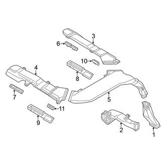 Nissan OE - Instrument Panel - Ducts (Rear)