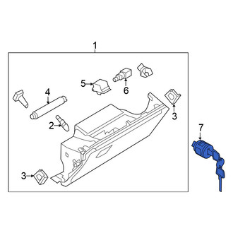 Nissan OE - Front Glove Box Lock Kit