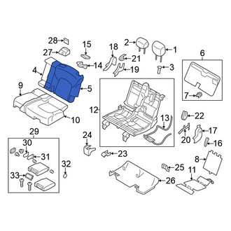 Nissan OE - Center Left Seat Back Cushion Cover