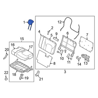 Nissan OE - Center Headrest