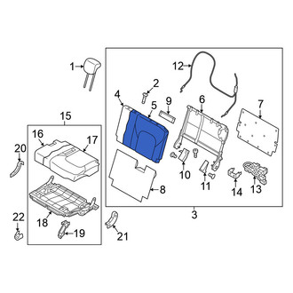 Nissan OE - Center Left Seat Back Cushion Cover