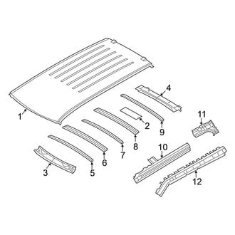 Nissan OE - Roof & Components (W/O Sunroof), (SV)