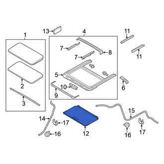 Nissan OE - Sunroof Cover