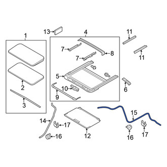 Nissan OE - Rear Left Sunroof Drain Hose
